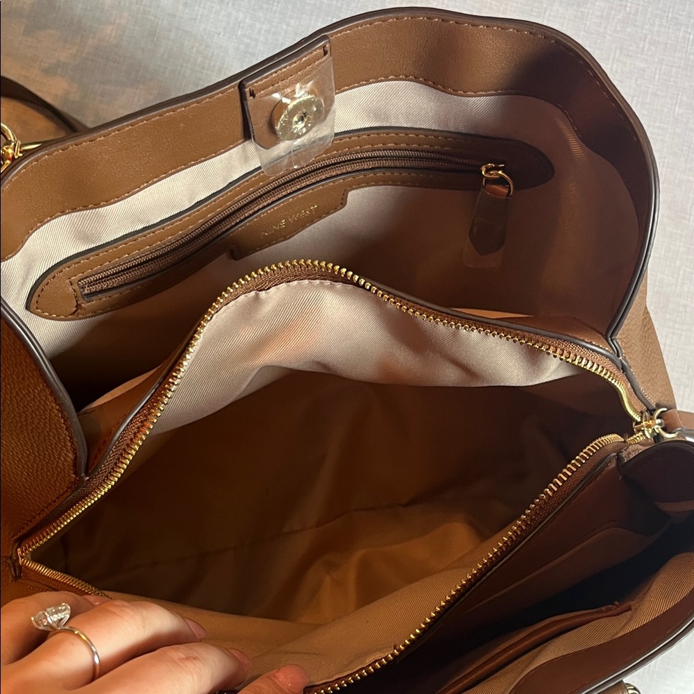 Nine West Brooklyn Jet Set Carryall Satchel Bag - Picture 3 of 14